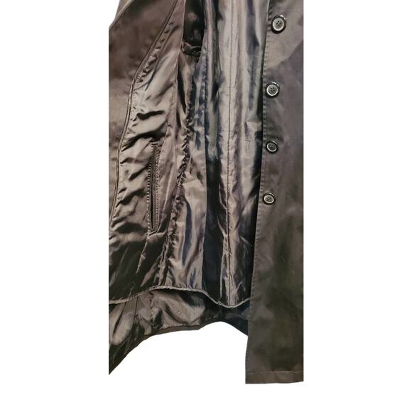 WILLIAM Wallace Black Thinsulate Insulation Trench Coat Jacket Size Small - Picture 5 of 11